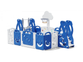 Прокат манежа UNIX Kids SUPREME Music 160x160 Blue с качелями