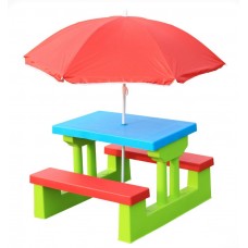 Прокат стола садового с зонтом UNIX Kids Garden голубого
