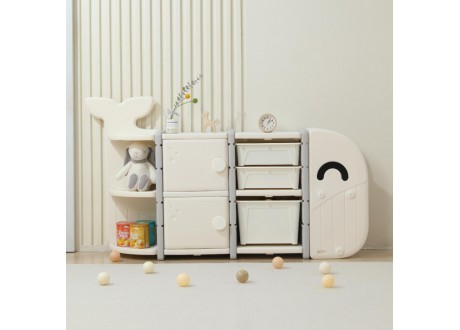 Стеллаж UNIX Kids Whale (5 ящиков) White на прокат